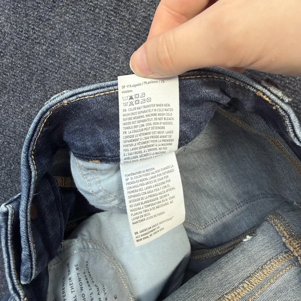 American Eagle Curvy Hi-Rise Jegging Womens 00 Blue Next Level Stretch Denim
